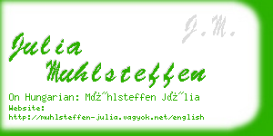 julia muhlsteffen business card